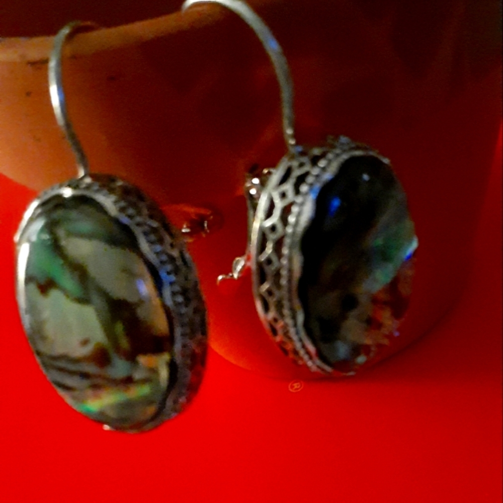 Abalone shell 925 earrings